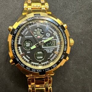 Golden hour chronograph mens watch